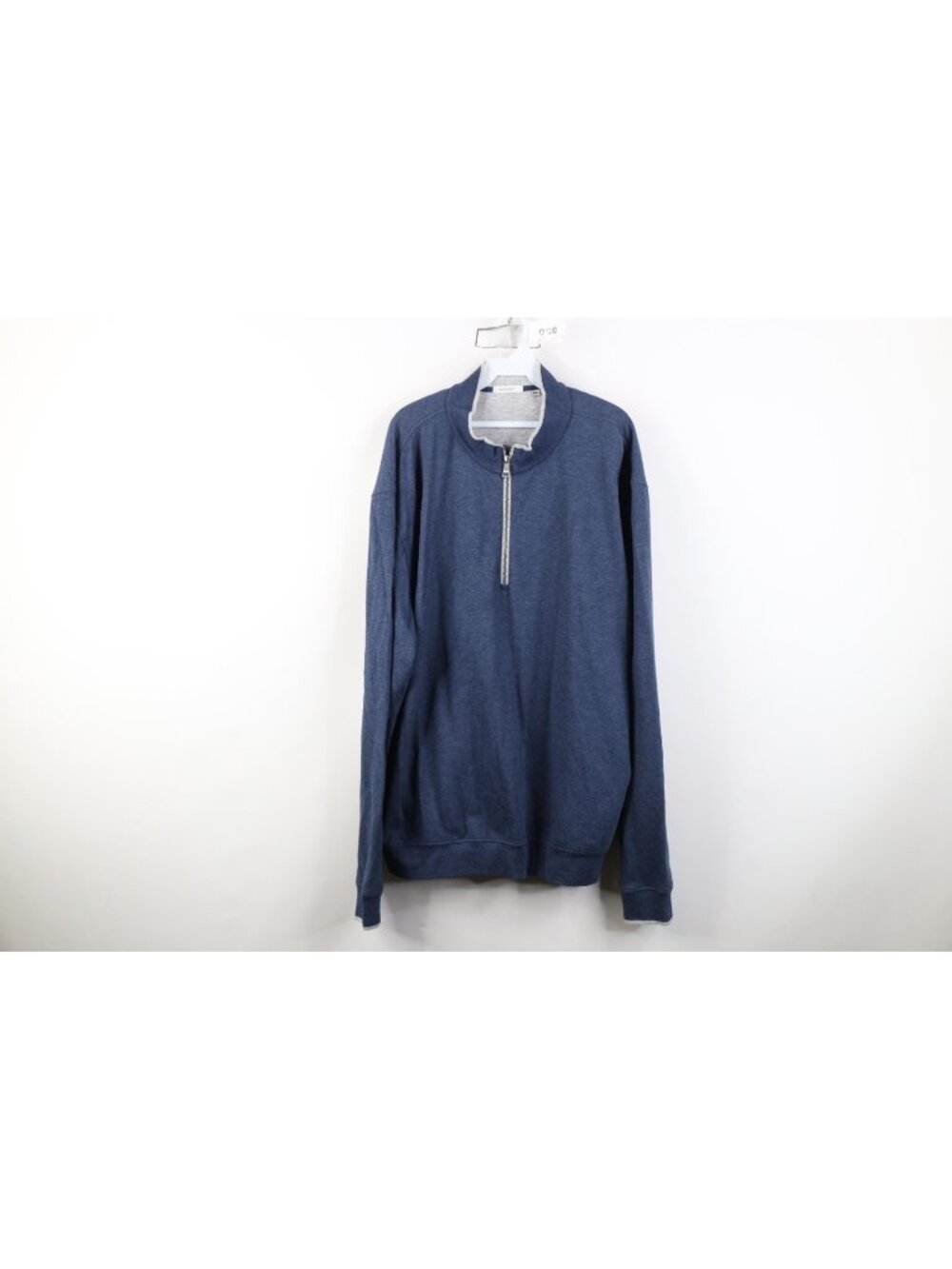 Oliver Ridley Mens 2XL XXL Soft Touch Half Zip Pullover Sweater Heather Blue